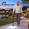 Collapsible Telescopic Folding Cane Elder Cane LED Walking Trusty Sticks