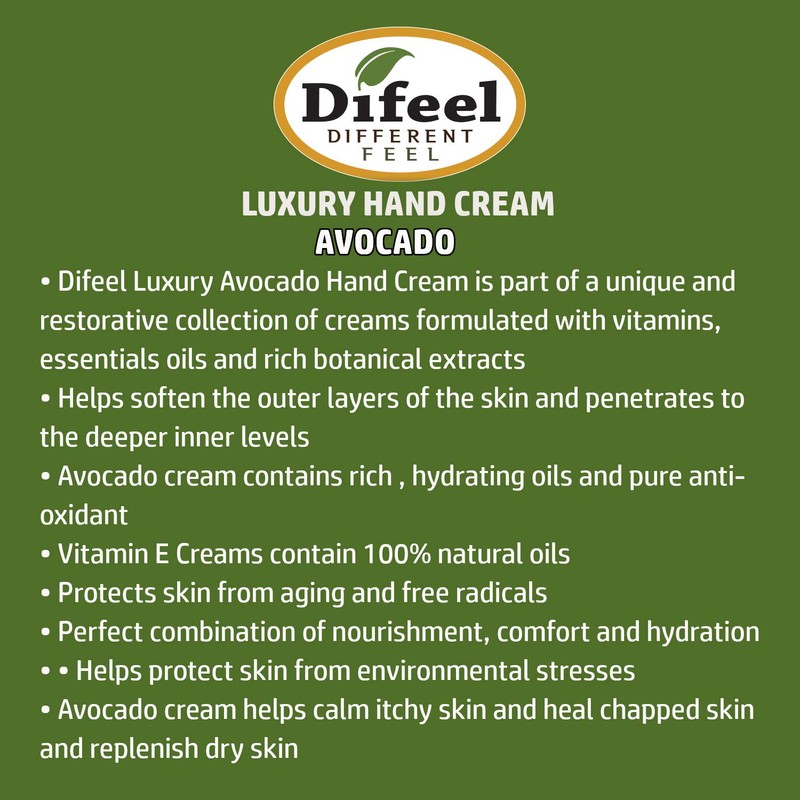 Difeel Therapeutic Hand Cream with Avocado Oil 1.4 ounce (2-Pack)