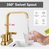 GBBNE Bathroom Faucet 4 Inch Centerset 3 Hole,Double Handle Faucet