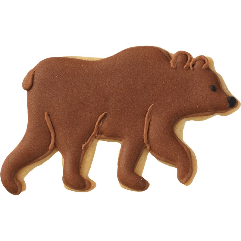 Birkmann 198081 Bear Cookie Cutter with Inner Embossing Stainless Steel