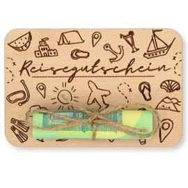 ZUKLA Small Packaging for Money Gift Travel 12 x 8 cm – Gifts for Travellers – An Original Idea to Give Money – Travel Voucher Gift Packaging