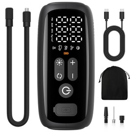 PESEIL Tire Inflator Portable Air Compressor, 28 Cylinders 12V Air Compressor, 140W Auto Shut-Off with LED Light 150psi Pump, Portable Air Compressor for Car Tires, Bicycle, Moto, Ball etc.