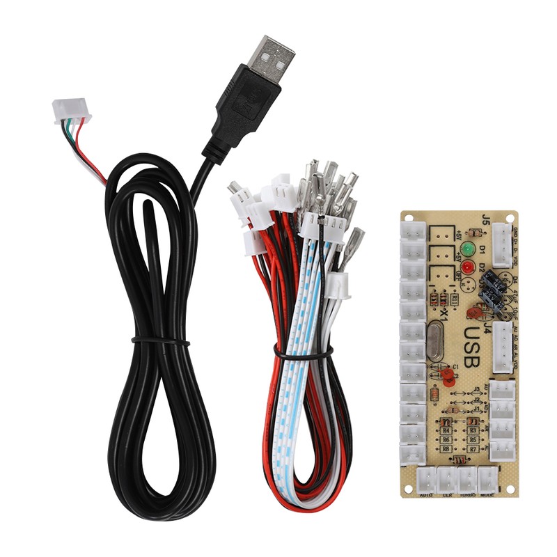 Arcade Game USB Encoder Controller with Acrylic Crystal Case for
