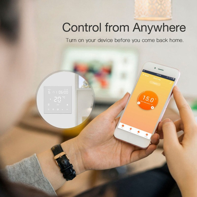 Smart Thermostat Touch Screen WiFi Timing Switch Mobile Phone Control