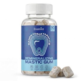 Nano Hydroxyapatite Remineralizing Gum with Xylitol & Mastic Gum – Supports Enamel Repair & Teeth Health – Sugar Free, Fluoride Free, Aspartame Free – Cool Mint, 90 Pieces