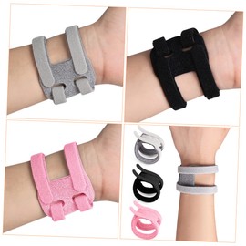 Mipcase 3sets Elastic Wrist Wraps Breathable Sports Wrist Support for Weightlifting Arthritis Fitness Basketball Badminton Gym Wristbands Gray 3pcs*3