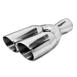 Northeastern Exhaust | Stainless Steel - Universal Dual Exhaust Tips 3" Inch ID Inlet x 3" Inch OD Outlet x 13" Inch Long