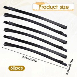 60Pcs Black Jumbo Bobby Pins 3.35 Inch Metal Hair Clips Premium Secure Hold Hair Pins Classic Diy Painting Hairpins Hair Accessories Barrette for Buns for Women Girls Thick Long Updo All Hair Types