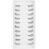 DYU1 Half False Eyelashes, 10 Pairs, Russian Strip Lashes, D/DD