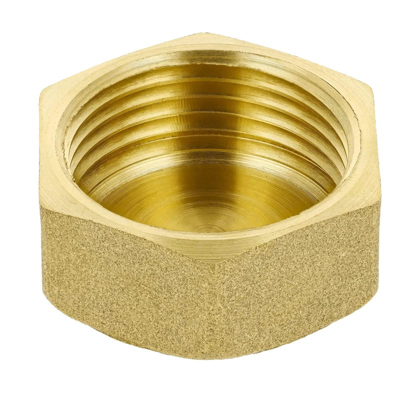 TA-VIGOR Brass Cap G3/8 Female Pipe Fitting Hex Compression Stop