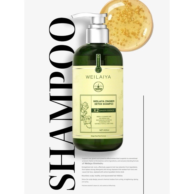 Weilaiya Zingiber X2 Ginger Essence Detox Shampoo & Conditioner For