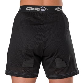 Shock Doctor Women's Core Loose Hockey Shorts with Pelvic Protector Included. for Adult Women Black