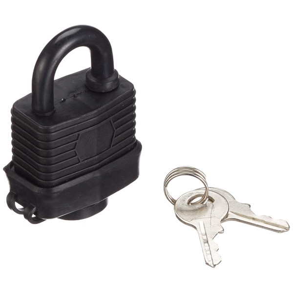 Black Steel Padlock with 2 Keys (4 cm) Pack of