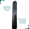AlveyTech Heavy Duty 14" Padded Black Nylon Armrests for Wheelchairs
