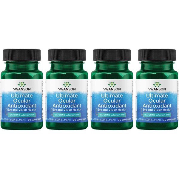 Swanson Ultimate Ocular Antioxidant - Featuring Lutemax 2020 30 Sgels 4 Pack