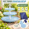 Solar Bird Bath Fountain for Outdoor Décor – 3-Tier Plastic
