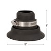 Roof Collar Repair Boot Vent Flashing - Fits 1.5"-2" Pipe,