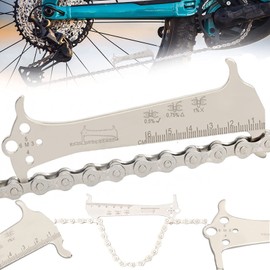 WTpin Chain Wear Indicator, 3 in 1 Multifunction Bicycle Chain, Bicycle Chain Wear Indicator Tool, Wear Indicator Bicycle Chain, Compatible with All Bicycle Chains (130 * 50mm)