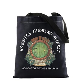 LOTR Merch Lord Rings Tote Bag Lord Rings Movie Gift Hobbit Gift Movie Fans Gift Lord Rings Quotes Handbag (HOME HOB BLK CA)