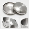 Aynaxcol Stainless Steel Rice Bowl with Lid, Set of 2,