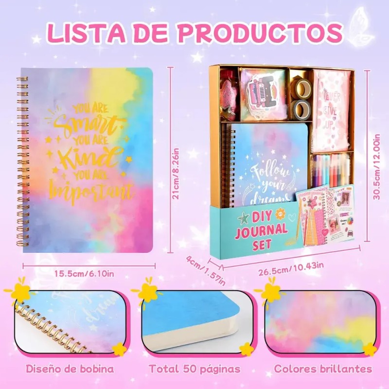 Kit De Diario Para Niñas Agendas Diy Juego De Albumes