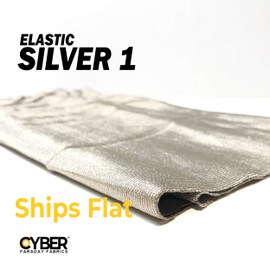 Cyber Faraday Fabric RFID Shielding Silver Fabric Roll 62" x 1 Ft. - Premium Grade EMF Signal Blocking Material