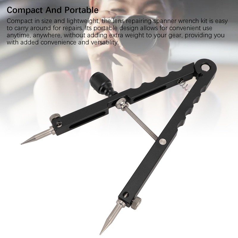 V-Shaped Lens Opener Tool Kit, Lens Spanner Wrench with Point,
