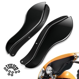 PBYMT Fairing Air Deflectors Side Wings Windshield Adjustable Wind Deflectors Compatible for 2008-2013 Harley Electra Glide Street Glide Trike