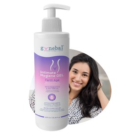 GYNEBAL Intimate Wash Women Gel for Ladies in Fertile Age - Purifying, Moisturising, Prevent Feminine Dryness - with PREBIOTICS for Balance and Healthy Flora - PH 4.5-300 ml
