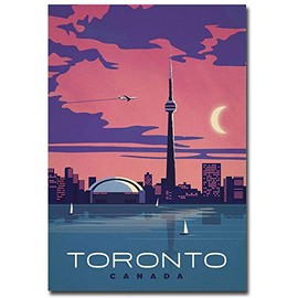 Toronto Canada Vintage Travel Art Refrigerator Magnet Size 2.5" x 3.5"