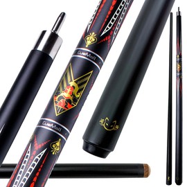 YEUEK CueMall 58" 2-Piece Billiard Pool Cue Sticks,12.5mm Fiberglass Graphite Composite Billiard Cue Sticks,19oz Pool Sticks Tacos de billar for Adults Men/Women, House or Commercial/Bar Use