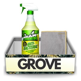 Mean Green Lemon Scent Multi-Surface Cleaner 32 oz Bundle with Microfiber Cloth – Tough Grease Cutting and Grime Removal - All Purpose Cleaner for Household and Commercial Use - (2 items)