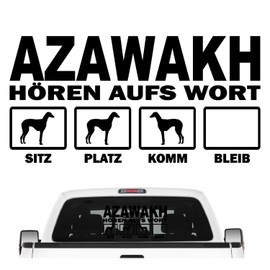 Siviwonder Azawakh Idi Hanshee Listen to the Word Dog Car Sticker, 20cm, Black
