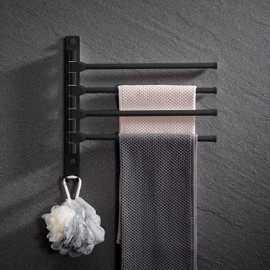 Görbach Aluminium Towel Rail Matte Black (HH-4MS)