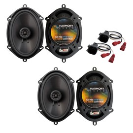 Harmony Audio R68 Compatible with Ford Focus 2005-2007 Speaker Replacement Front and Rear Car Audio Kit Bundle with Harness