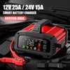 25A Battery Charger, 2/8/20/25 Amp 12V/24V LiFePO4 Lead Acid Fully