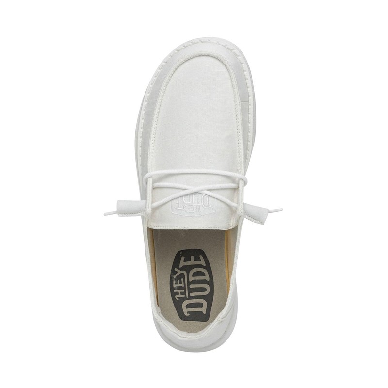 Hey Dude Wendy Slub Canvas White, Women 22 MX