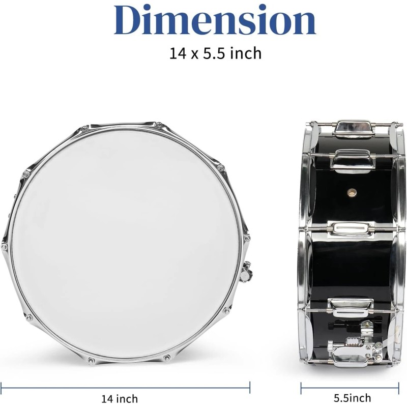 unbranded 14 x 5.5 inches Snare Drum Set, Marching Snare