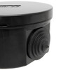 10 x Weatherproof Junction Box Outdoor Black - 80x40mm Round