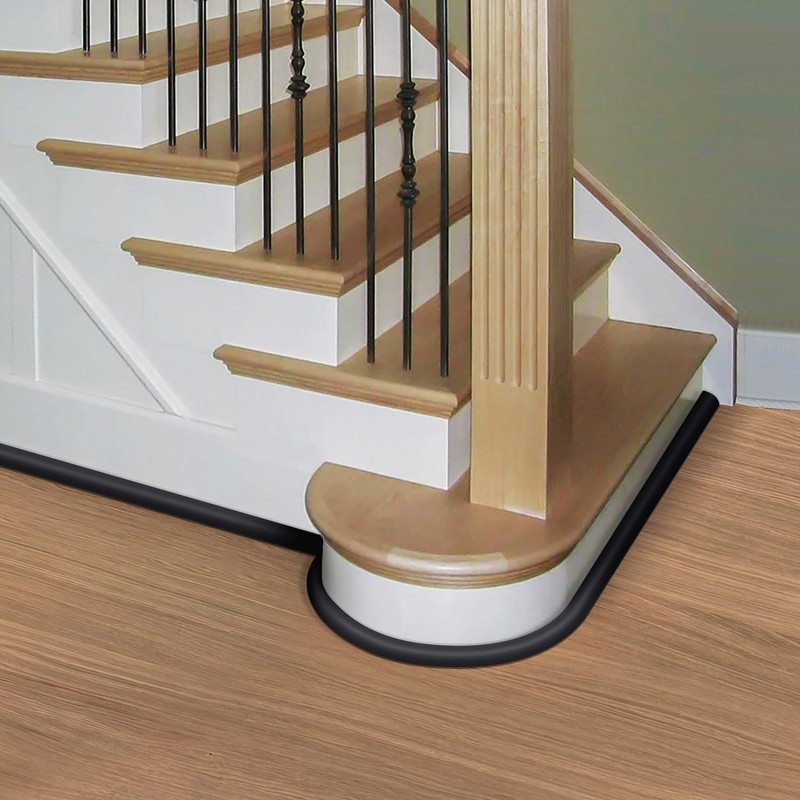 Flexible Quarter Round Molding, 118 Inch Peel and Stick Rubber