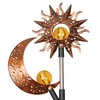 Alpine Corporation 38" Tall Solar Celestial Garden Stakes with Warm