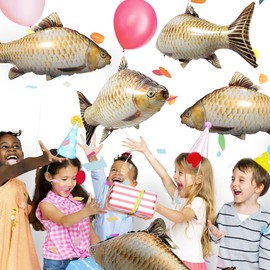 Inflatable Animals, Pool Animals Inflatable, 6-Piece Set, Fish Balloons, Inflatable Fish, Inflatable Animals, Pool Animals Inflatable, Fish Inflatable Toy (Carp)