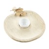 Mud Pie Paulownia Pumpkin Chip and Dip Set, Natural Paulownia,