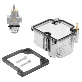 Windance Motorcycle Carburetor Clear Bottom,Purple Transparent Float Bowl Fit for PWK OKO KOSO/KSR EVO / 21mm 24mm 26mm 28mm 30mm 32mm 34mm (Black)