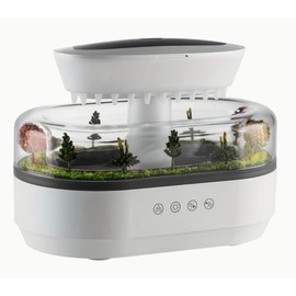 Raindrop Aromatherapy Humidifier - Essential Oil Diffuser with Rain Cloud Design - White Noise, 7 LED Colors, Relaxing Water Sounds - Ideal for Bedrooms & Offices