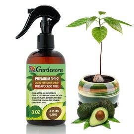 Gardenera Professional Avocado Spray Fertilizer Mist for Home Gardening | 3-1-2 Gentle Blend Mist for Healthy Leaves & Growth | Essential Nutrients for Avocados - 8oz
