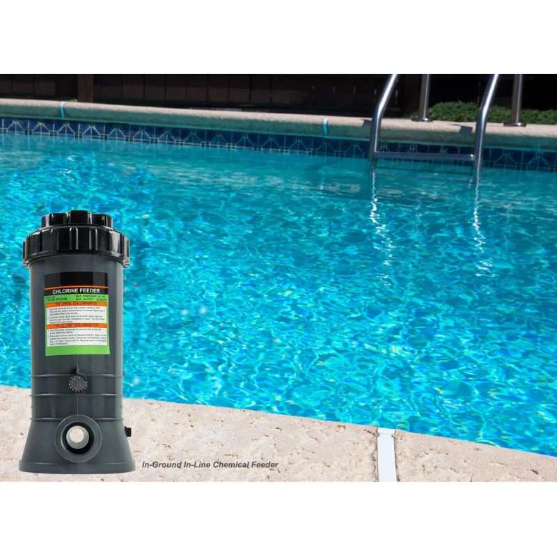 Rx Clear® In-line Swimming Pool In-Ground Chlorinator Chemical Chlorine Feeder