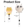 Cute Owl Retractable Badge Reel Rhinestone Badge Holder Retractable Clip