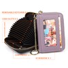 imeetu RFID Credit Card Holder, Small Leather Zipper Card Case