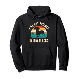 I've Got Friends In Low Places Funny Dachshund Vintage Gift Pullover Hoodie
